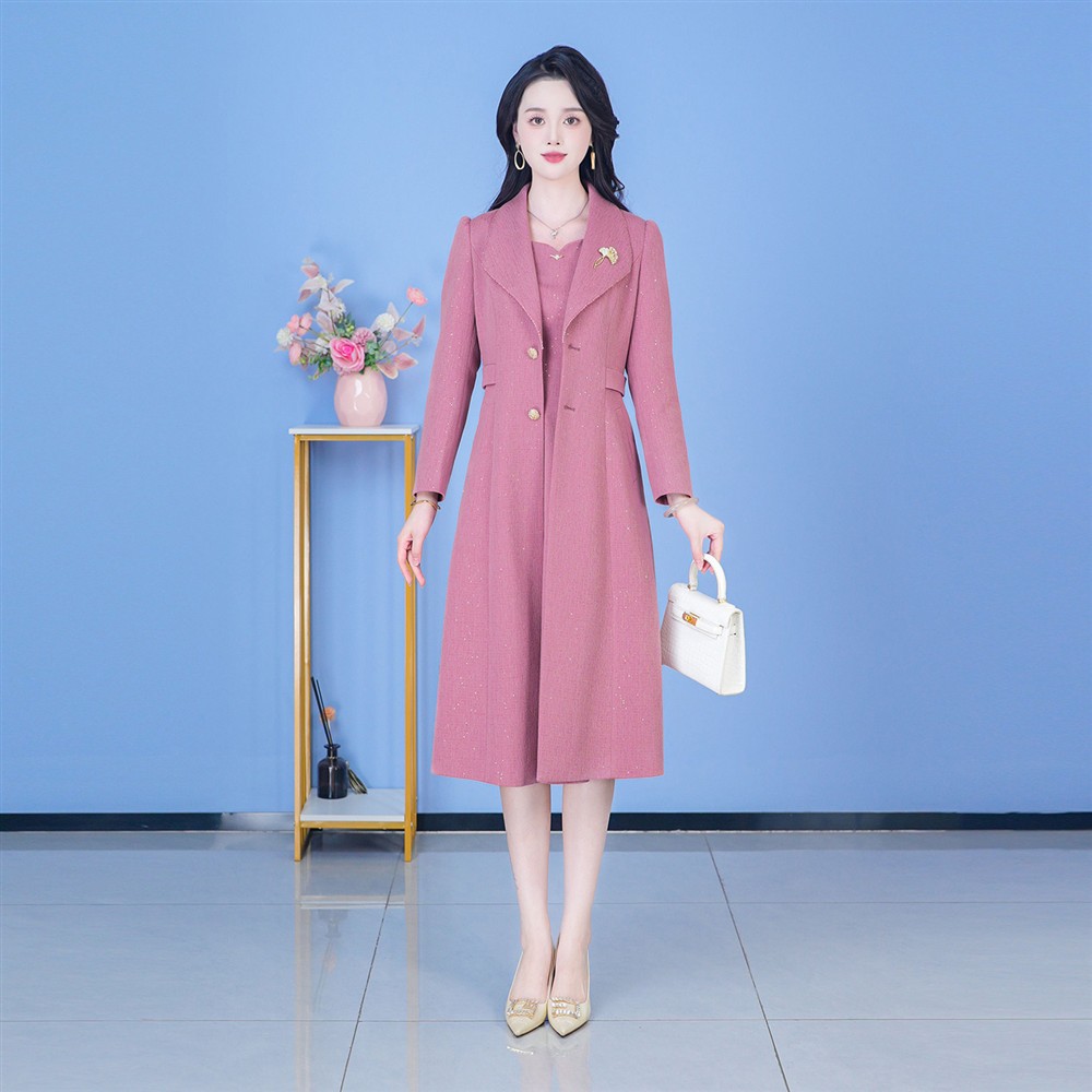 【风衣外套+连衣裙】时尚套装2026秋季二件套高档减龄显瘦气质女
