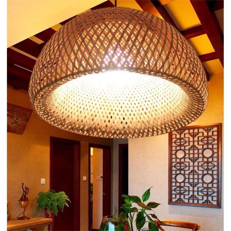 中式竹艺竹编吊灯 小灯笼东南亚餐厅过道吊灯客厅茶室竹子吊灯