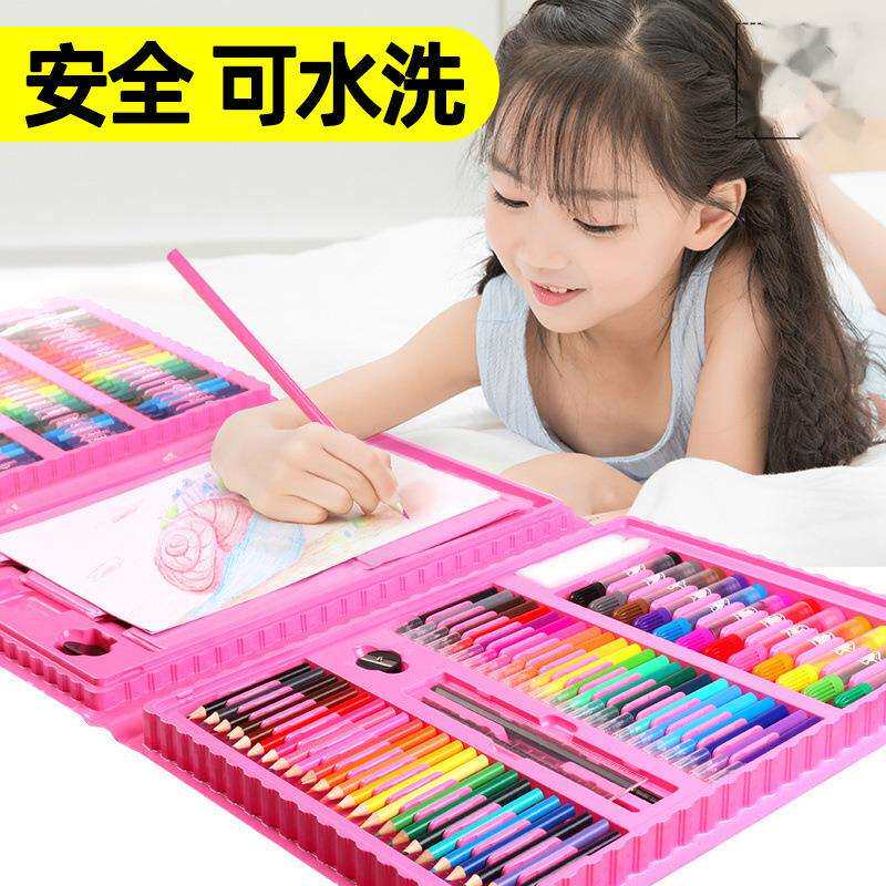水彩笔套装安全无毒可水洗儿童画笔幼儿园彩笔色水溶性颜色笔