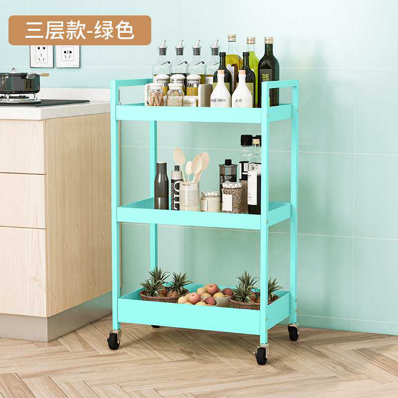 耐斯弗思多层蜂网厨房收纳架客厅婴儿用品小推车带轮可以动置物架
