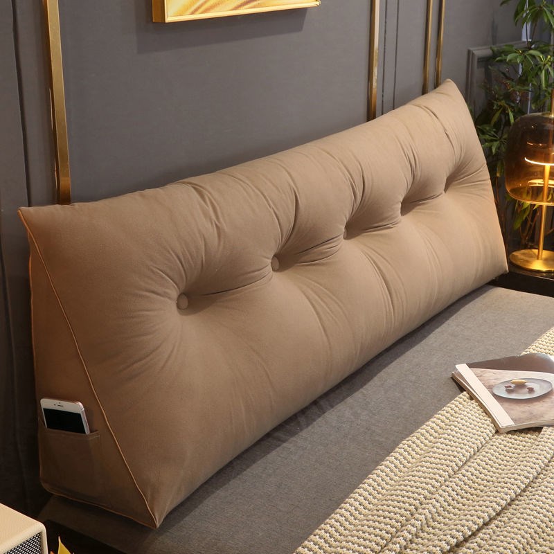 三角床头靠枕床上靠垫双s人靠背软包护腰沙发卧室毛绒可拆洗靠背