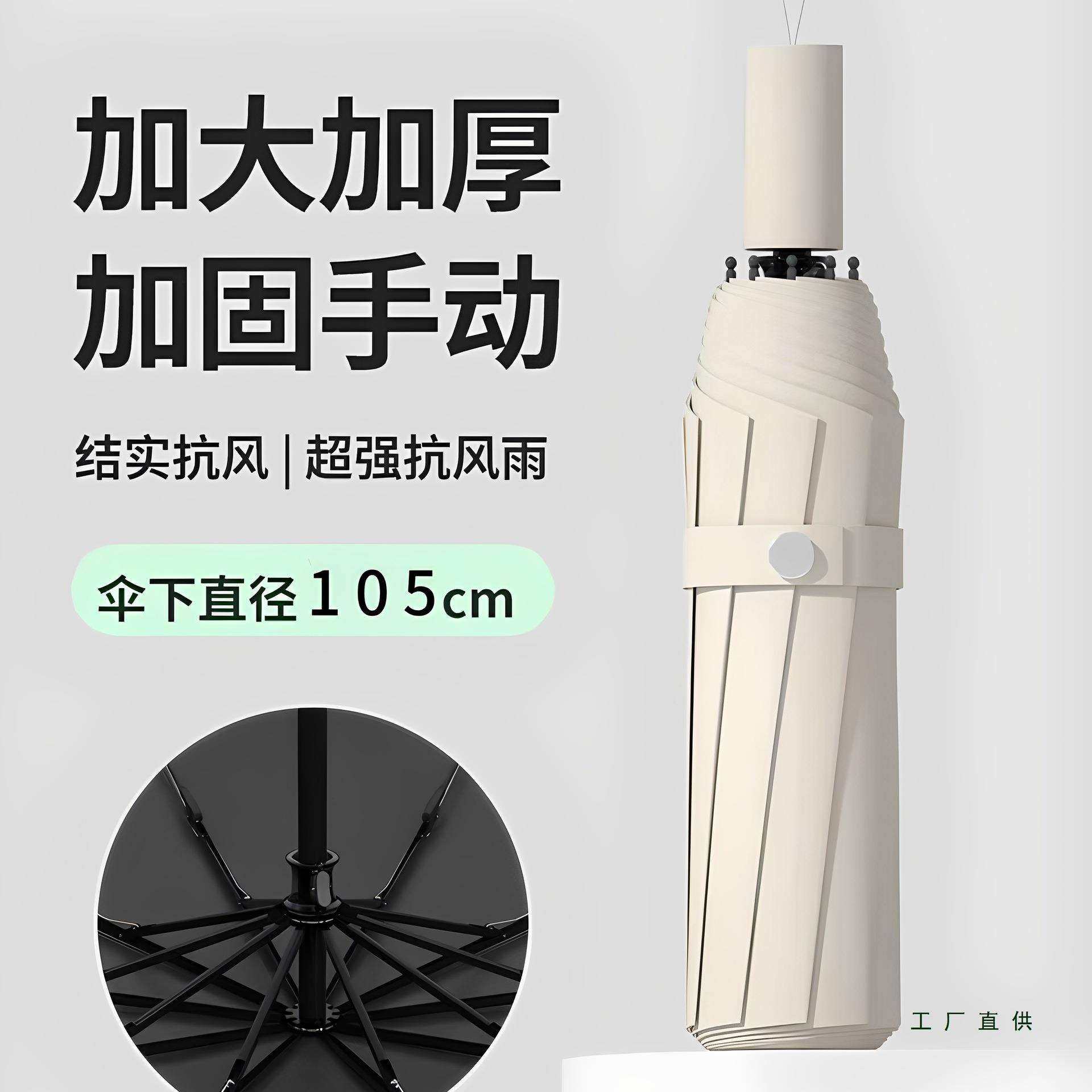 雨伞伞大号晴雨加大加厚加固女两用太阳伞学生上学黑胶遮阳伞