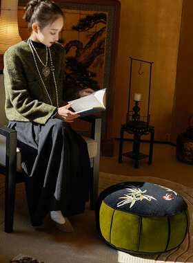 新中式古典坐墩蒲团懒人榻榻米坐垫国风飘窗坐垫屁垫多用客厅抱枕