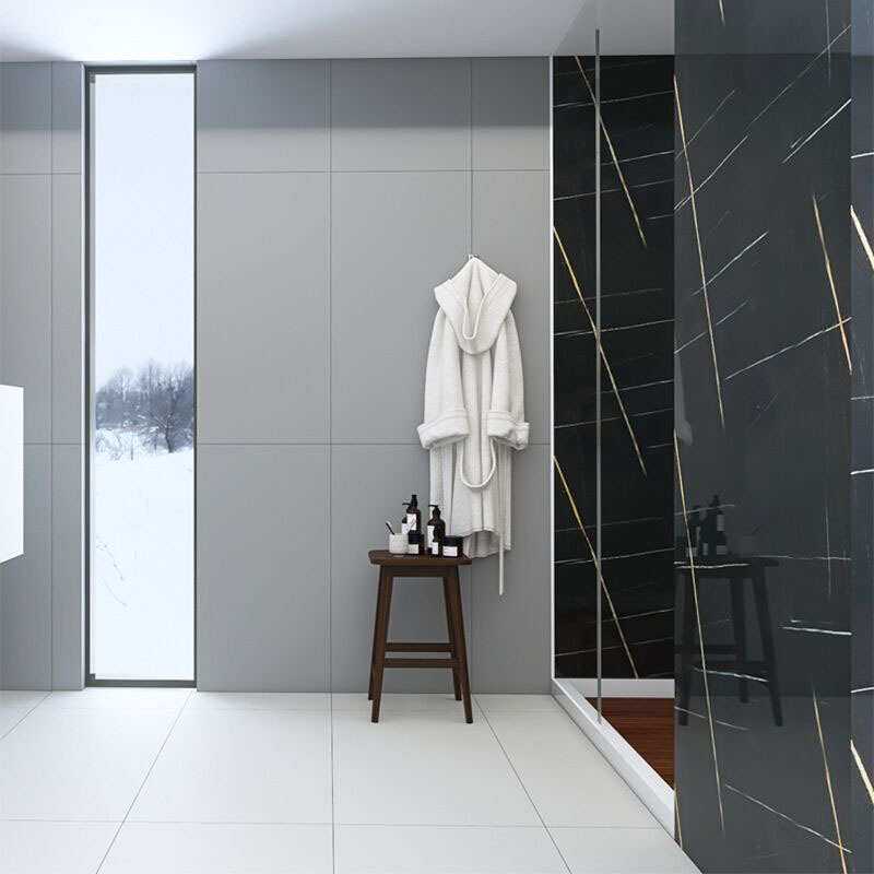 现代简约纯黑白灰色瓷砖600X1200客厅卧室餐厅哑光仿古砖阳台
