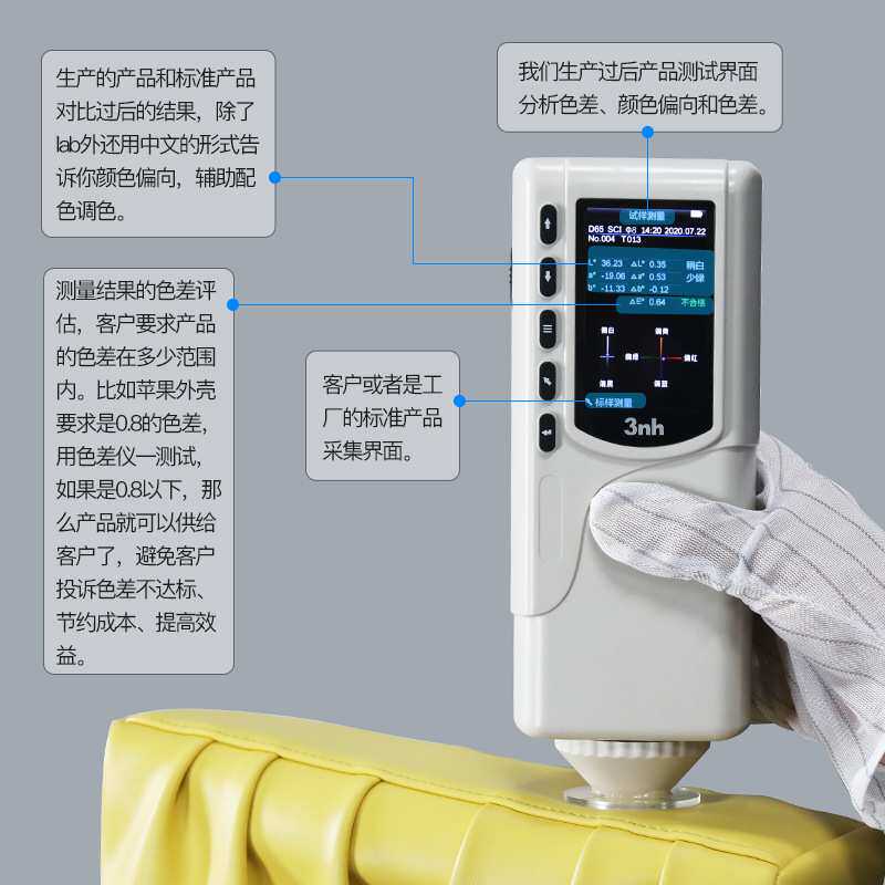 高精度分光色差宝手持式CR7 色差仪