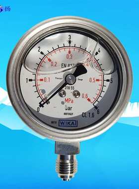 232.50.063 233.50.063全不锈钢耐震压力表 EN837-1原装威卡