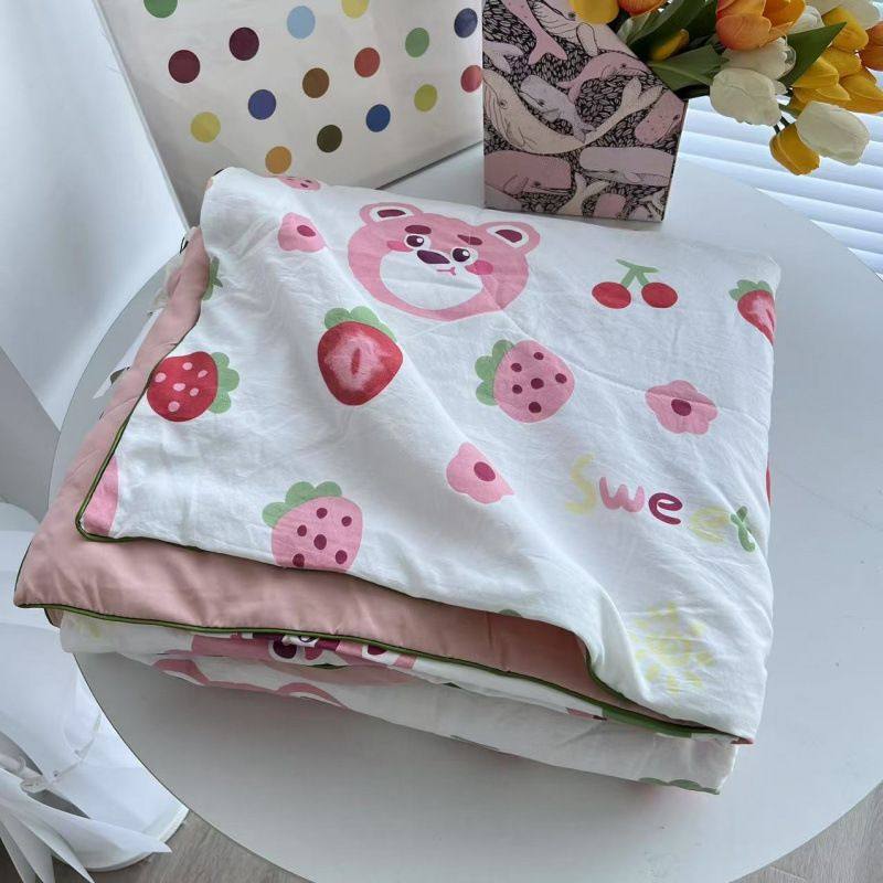 A类母婴双层纱夏凉被子双人夏天空调被可机洗单人薄儿童芯