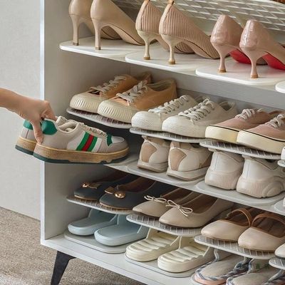 可调节双层鞋托省空间鞋架鞋子收纳神器鞋柜分层隔板整理放置物架
