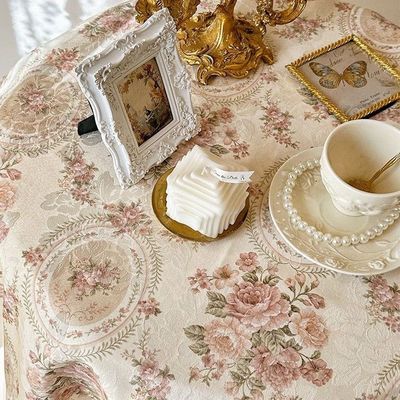 法式轻奢高级感田园复古风桌布圆桌茶几布民宿氛围台布餐布艺