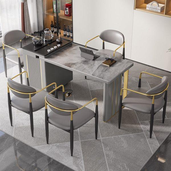 轻奢岩板茶台桌2023款简约端大板公会议阳台功夫泡茶桌椅组合,商业/办公家具,茶台/茶桌,淘宝优惠券,粉丝福利购,淘宝优惠卷