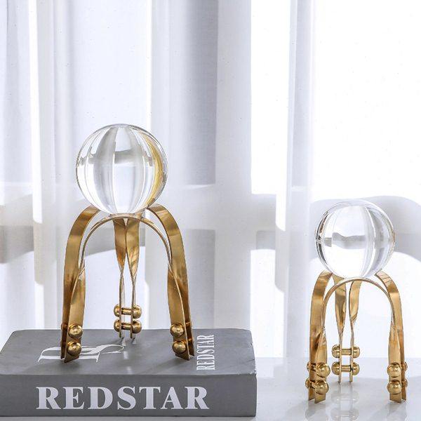 轻奢水晶球摆件金属工艺品欧式客厅柜软装样板房摆件饰品,饰品/流行首饰/时尚饰品新,摆件,淘宝优惠券,粉丝福利购,淘宝优惠卷