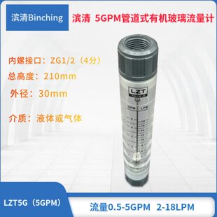 水5G流量计接口  P184分内LP滨清  MM-螺 处理管道式2浮子流量计