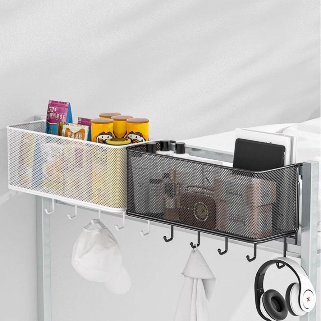 宿舍床沿收纳筐工位改造神器办公桌好物书桌整理床头悬挂式置物架