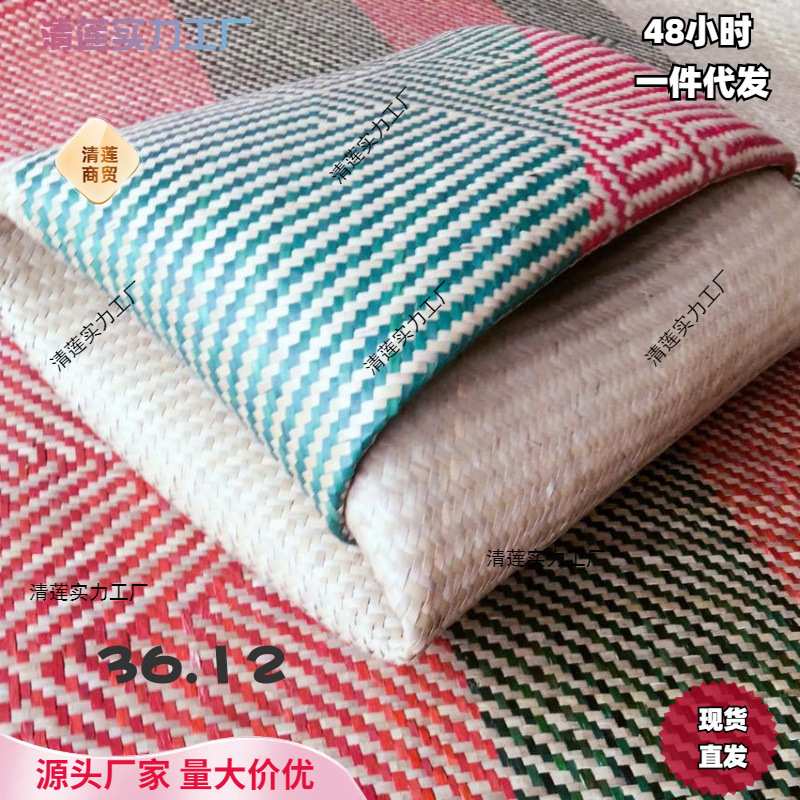 纯手工编织传统广东蒲草席老式可折叠优级草席