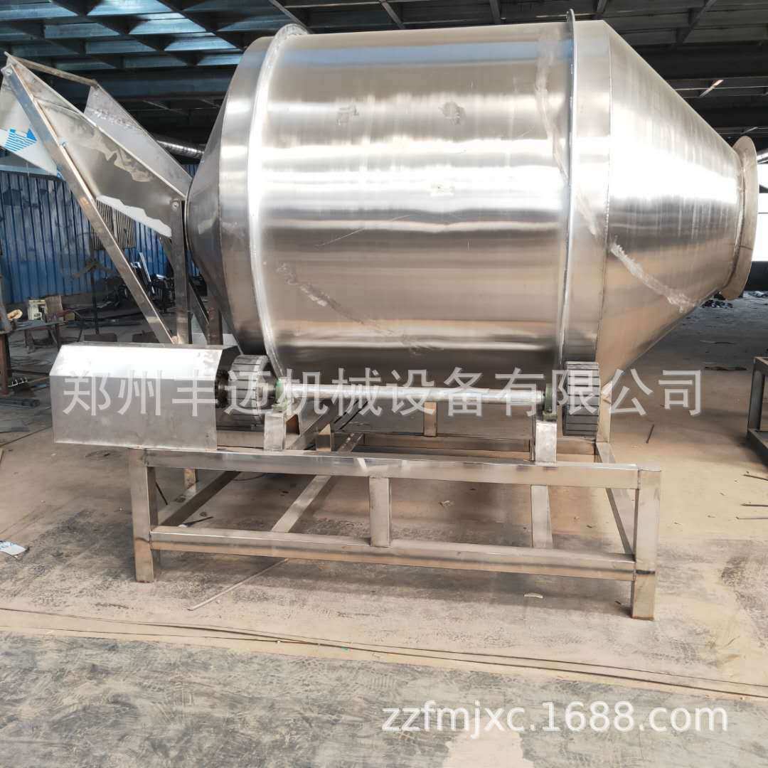 牛肉干腌制搅拌机 不锈钢豆干滚筒拌料机 卧式海带咸菜混合机价格