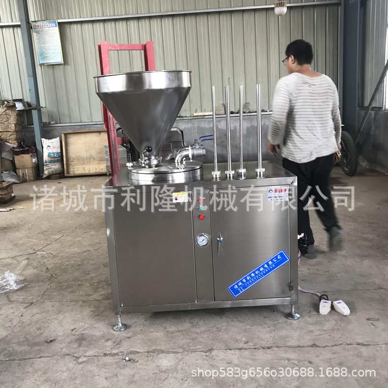 商用全自动液压灌肠机 风干肠腊肠灌装机器 哈尔滨红肠灌肠机器