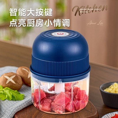 蒜蓉搅碎b器电动磨姜器倒蒜泥器搅蒜器玻璃全自动绞打蒜器拉蒜神