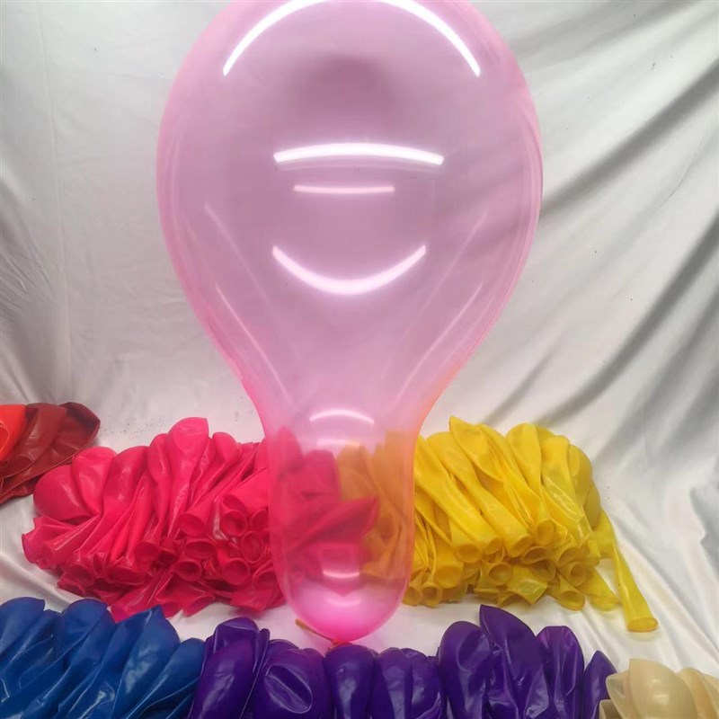 24英寸长脖子乳胶气球泡泡I糖色定制图案动漫气球