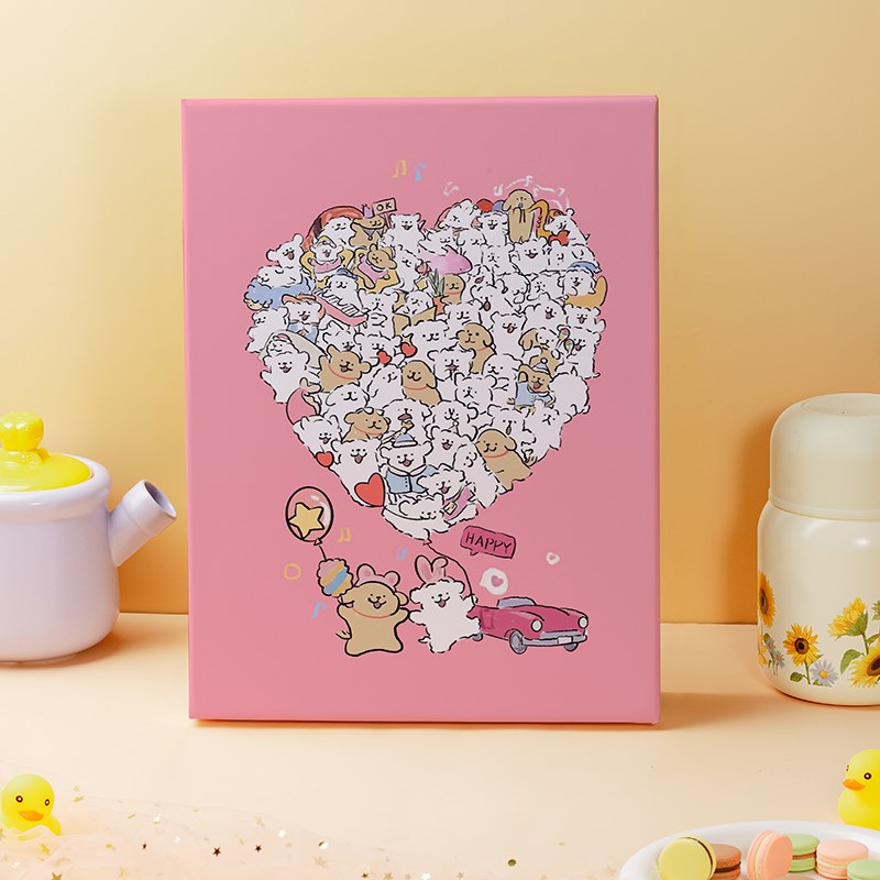 线条小狗礼物盒送男女生日礼盒y实用精致创意高级感礼品包装空盒