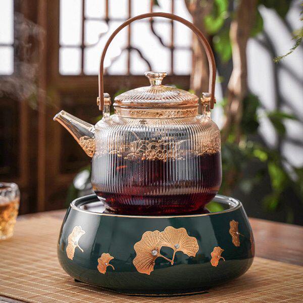 中式玻璃煮茶炉触摸台式蒸防水静音电陶炉家用岳恒烧水煮茶器茶炉
