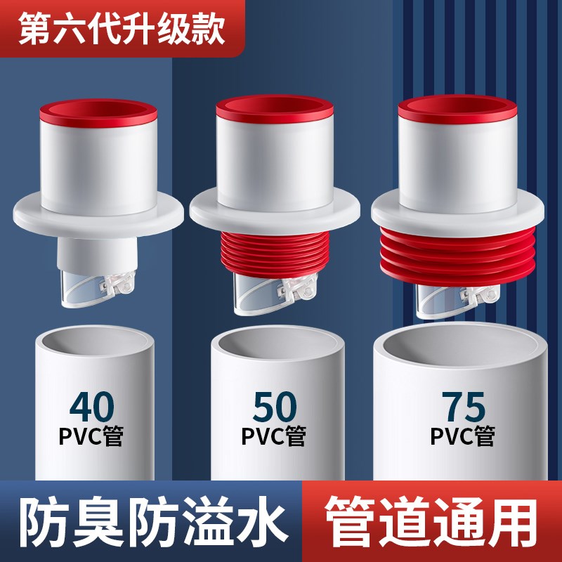 下水管防返臭神器管道防臭密封z塞圈厨房排水管下水道防反水止逆