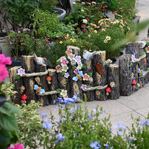 户外仿树桩栅栏摆件落地阳台墙壁围栏花园小篱笆草坪围栏隔断护栏,家居饰品,户外/庭院摆件,淘宝优惠券,粉丝福利购,淘宝优惠卷