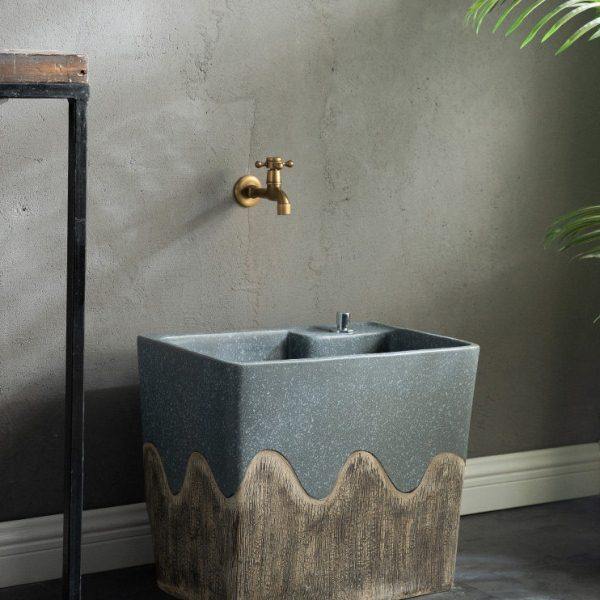 庭院水池拖把盆陶瓷户外洗拖把池地盆家用阳台拖布池卫生间墩布池,家装主材,拖把池,淘宝优惠券,粉丝福利购,淘宝优惠卷