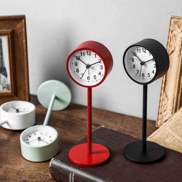 极简闹钟简约北欧风格学生用静音床头钟表创意书桌摆件个性小座钟,家居饰品,台钟/闹钟,淘宝优惠券,粉丝福利购,淘宝优惠卷