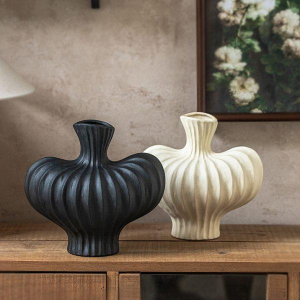 巷子尾〖轻奢艺术〗高级感花瓶复古插花器陶瓷侘寂风玄关入户摆件,家居饰品,花瓶,淘宝优惠券,粉丝福利购,淘宝优惠卷