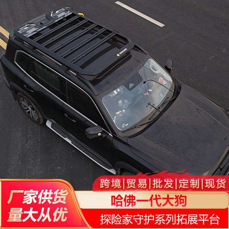 哈佛一代大狗车顶行李架爬梯侧账越野改装车顶拓展平台户外储物架