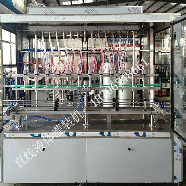全自动5L大桶白酒灌装机 5L乙醇液体灌装机 5L液体灌装生产线