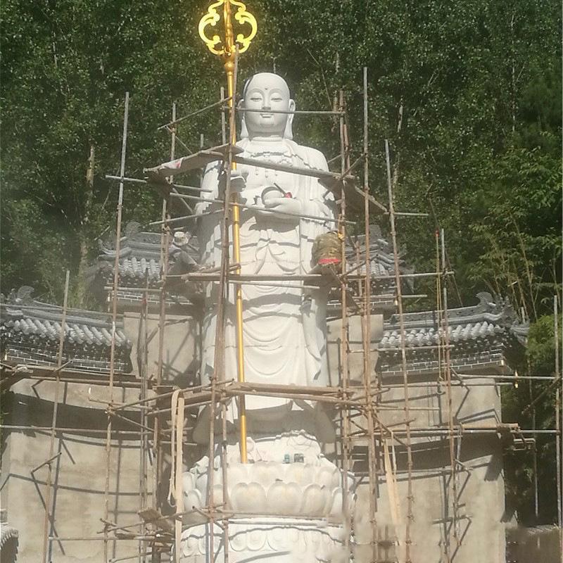 石雕汉白玉地藏王菩萨寺庙佛像人物雕塑花岗岩文殊菩萨雕塑
