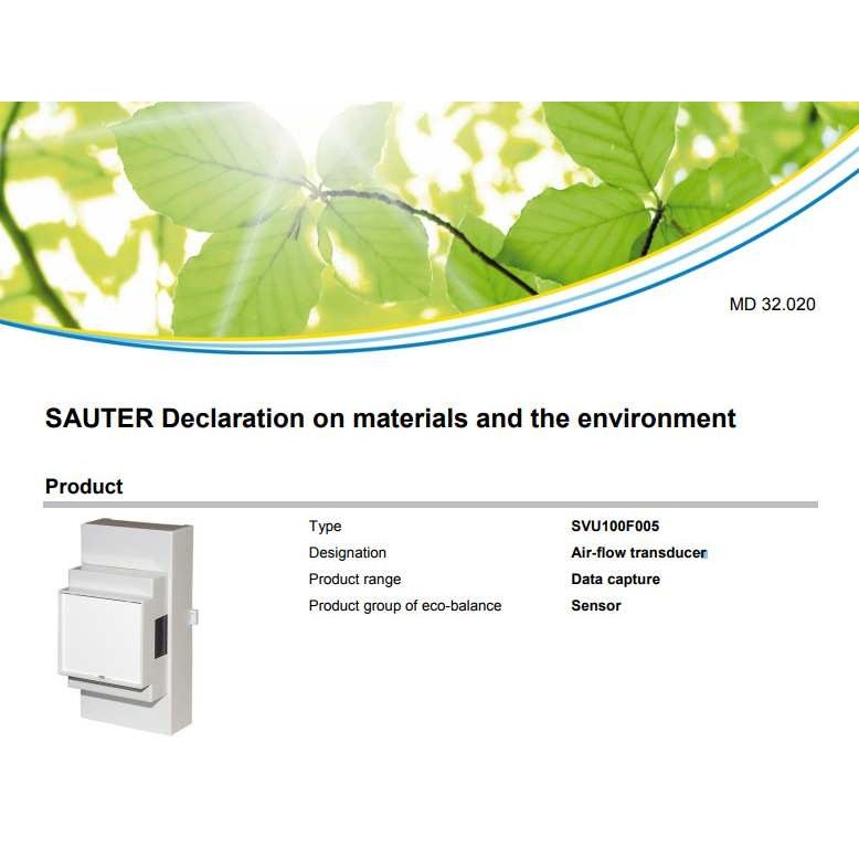 货源瑞士sauter-controls传感器  SVU100F005