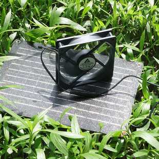 12025太阳能散热风扇12V3000转户外便携散热宠物屋太阳能排气扇