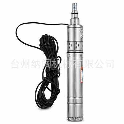 跨境3inch不锈钢深井螺杆泵220V/50Hz高扬程深水电动抽水机潜水泵