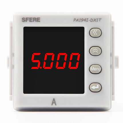 PA194-CD194I-DX1T开孔尺寸45×45mm斯菲尔智能单相交流电流表