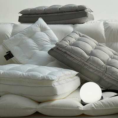 高端立体绣花羽丝绒贡缎枕头护颈椎枕头名宿酒店宾馆婚庆成人枕芯