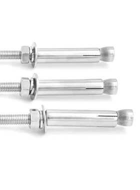 不锈钢非标件长螺纹膨胀螺栓定 制膨胀螺丝 M6M8M10M12M14M16