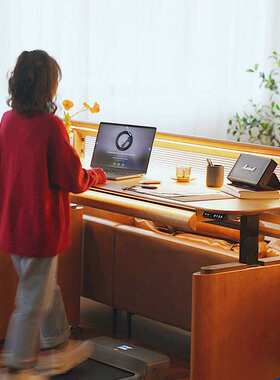 月光升降桌 樱桃实木家用书桌长办公桌电动电脑桌客厅工作台桌子