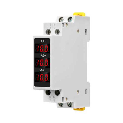 SDM010A 模数化AC0-100A导轨式交流三相数显电流表电子电工仪表