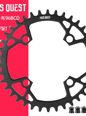 PASSQUEST96bcd均匀牙盘山地车单盘m4000m4050m612正负齿盘片