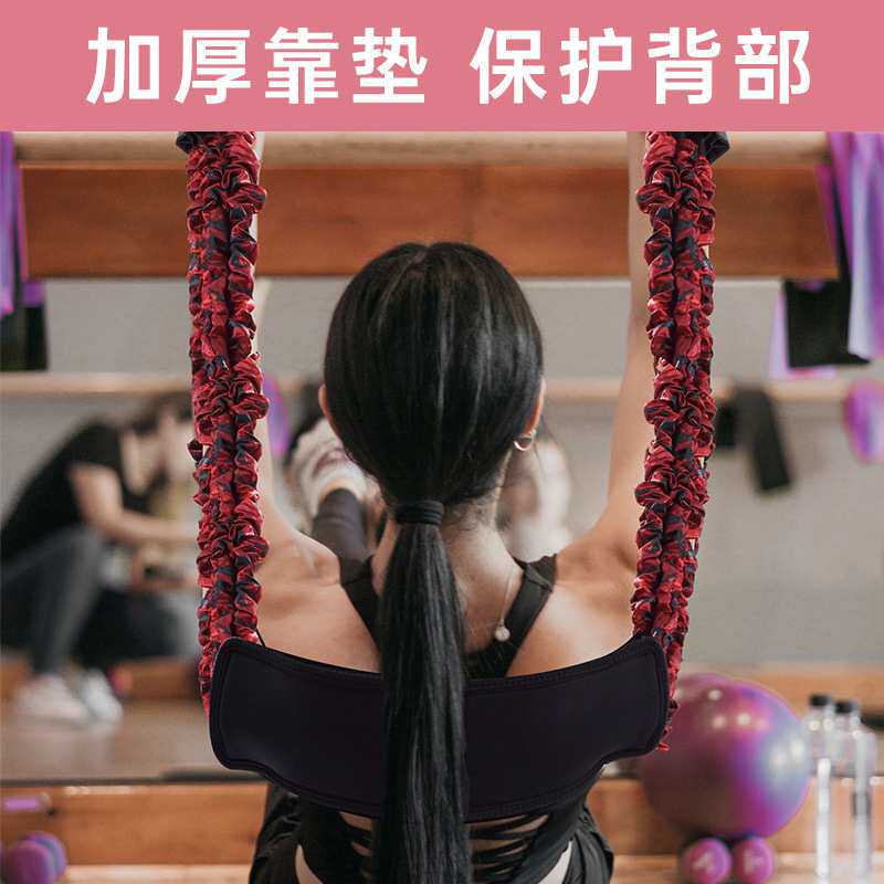 推拉杆卧推器男女练腹肌俯卧撑带拉力阻力绳哑铃增肌手柄阻力训练