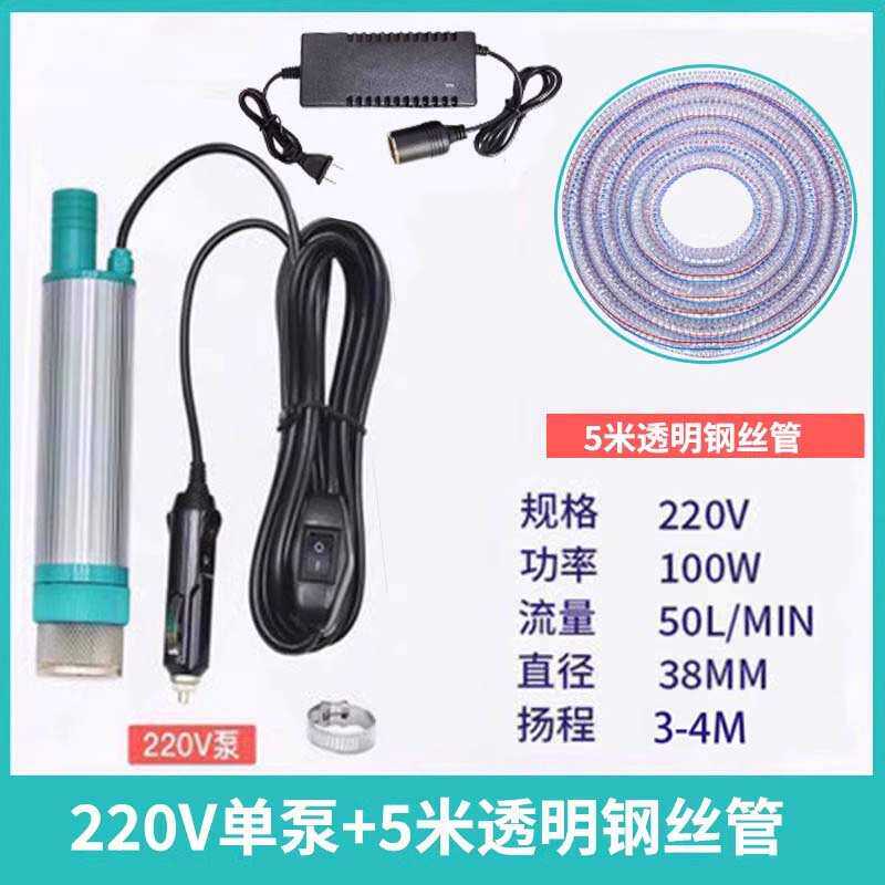 小型抽水泵机电动沉潜水泵自吸家用12v24伏220直流低压抽酒器水棒