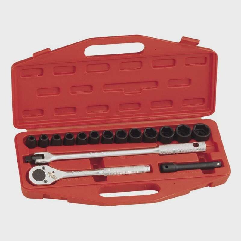 GENIUS天赋进口工具1/2系列16件套气动公制套筒扳手组TF