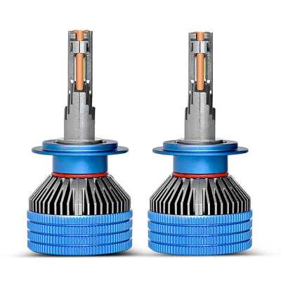 汽车LED大灯 大功率120W大芯片 三铜管超亮白光H4 H7 解码CANBUS