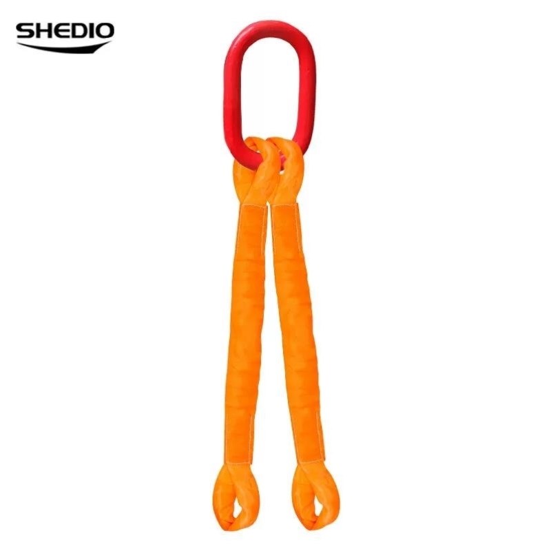 晟雕柔性吊带10吨6米o双扣2条(橘色),配一个21.7吨的强力环一套
