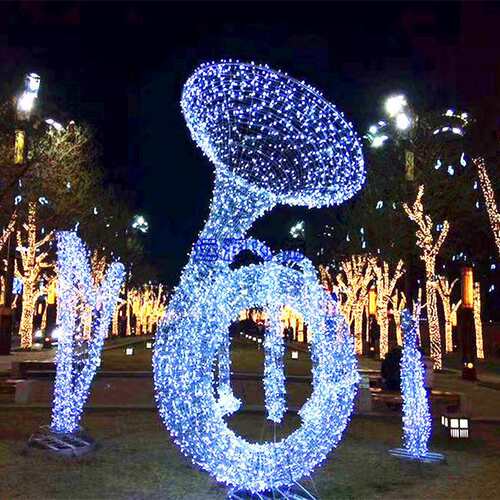 LED户外造型灯乐器音符钢琴灯光节摆件亮化公园户外展览装饰灯