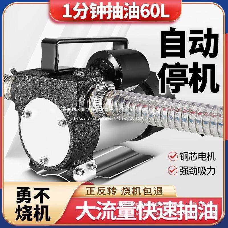 亨亨自动抽油泵柴油正反12V24V220V伏加油机抽油机自吸泵抽油