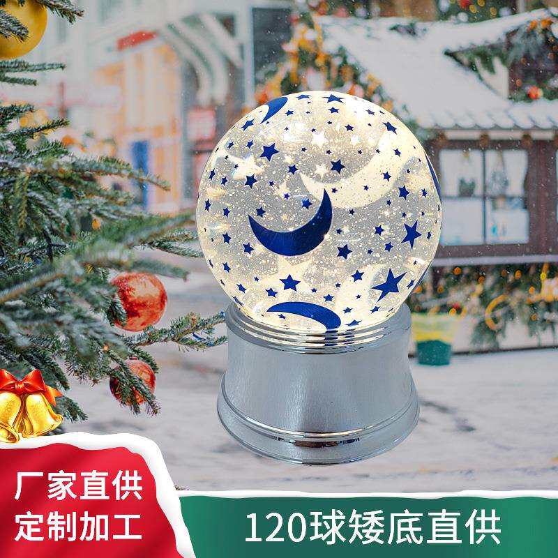 创意圣诞水晶球树脂工艺品圣诞节八音盒装饰品送闺蜜女友水晶球