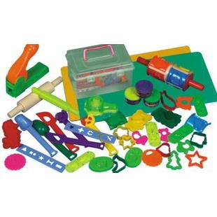 幼儿园仿真玩具过家家泥工组合工具箱44件幼儿教具早教益智玩具
